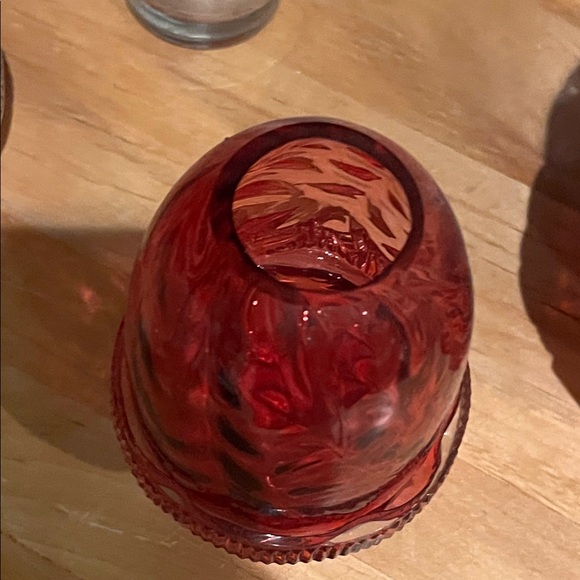 Fenton Country Cranberry glass fairy lamp beautiful - Picture 2 of 7